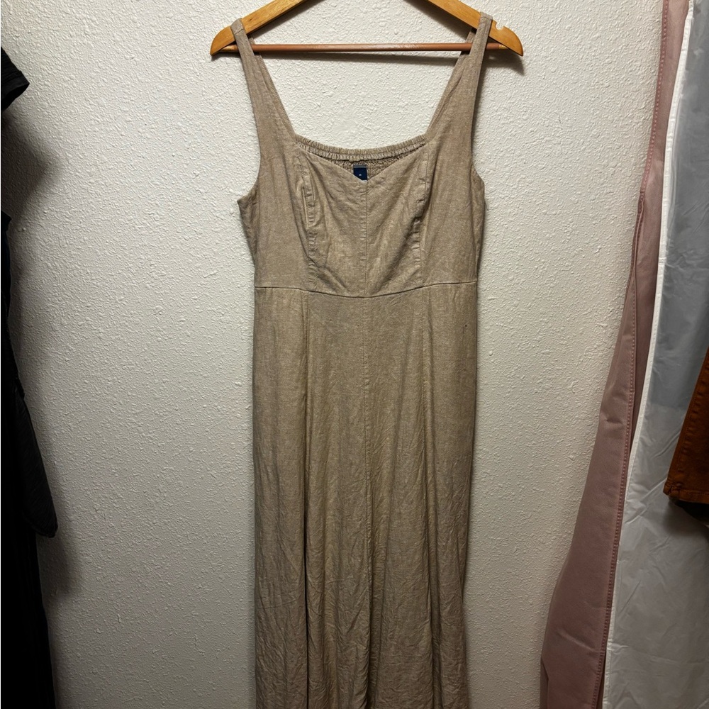 Old Navy Tan Sleeveless Sheath Maxi Dress